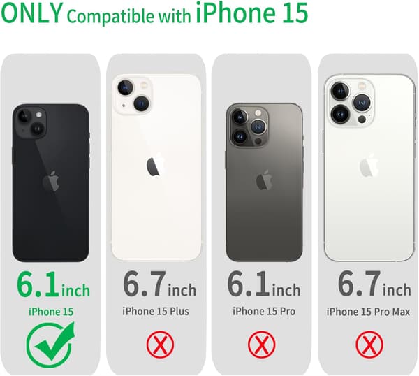 Clear TPU Case for iPhone 15, Slim Soft Transparent Shockproof Cover, Thin Lightweight Protective Shell[GPA]