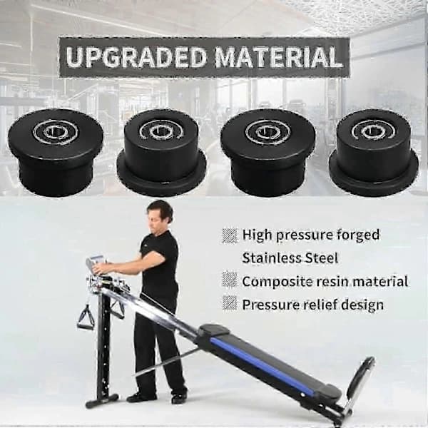 Total Gym Replacement Wheels/Rollers - 4-pack for Models 1000 to 1900, Supreme, Gold_Surprise Gifts