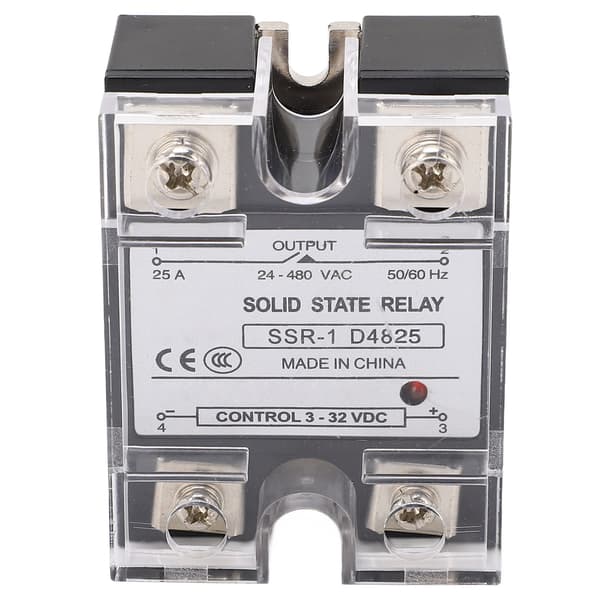 DC AC Solid State Relay Fast Switch Antivibration Flame Retardant SSR Module 25A 24-480VAC