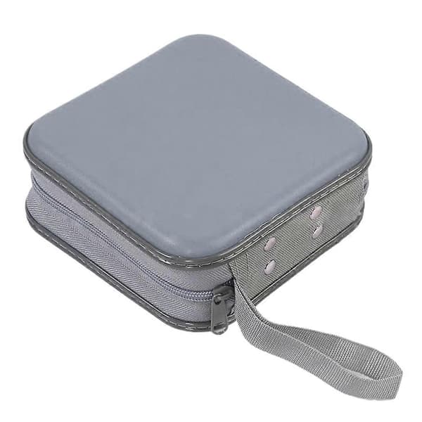 CD-etui til 40 skiver, opbevaring, hård plast, DVD, CD-mapper, opbevaringstaske grå