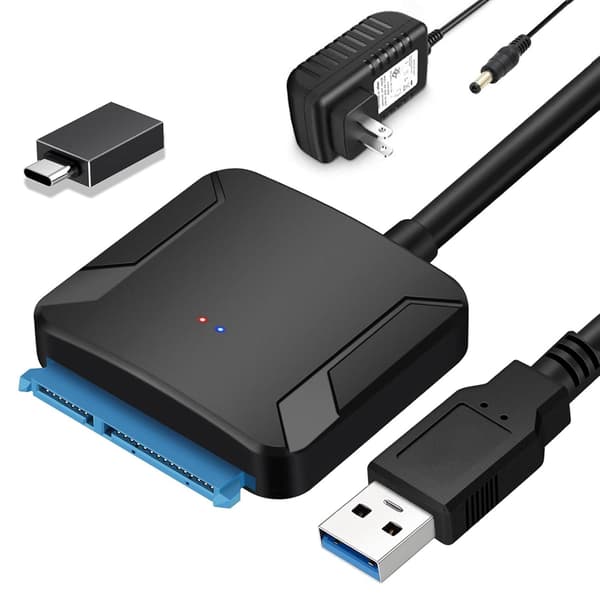 SATA til USB 3.0 Harddiskadapter - Kompatibel med 2.5\"/3.5\" HDD/SSD, understøtter UASP-protokol SZ2