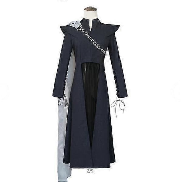 Dame Dragemoder Sort Kjole Cosplay Kostume Komplet Sæt Kostume BSSM S