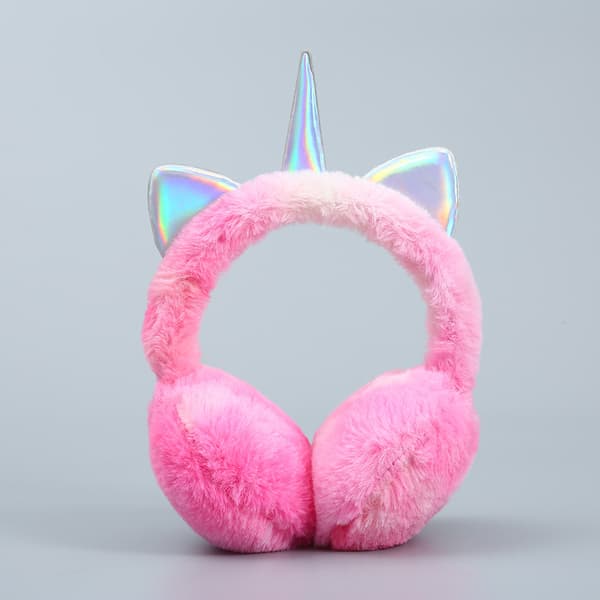 Cartoon Plush Unicorn Winter Earmuffs (First Drawing), D