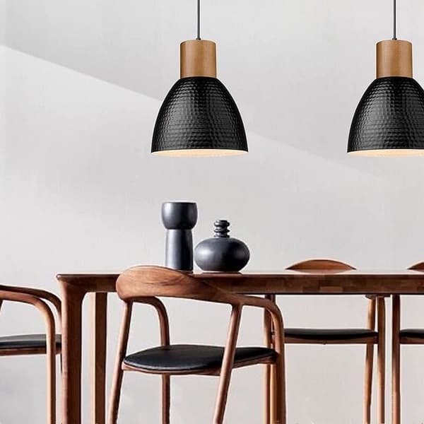 Modern Dome Ceiling Lights, Premium Quality Black Finish with Hammered Metal Shade for a Refined Touch, Adjustable Ceiling Lighting for Your Home