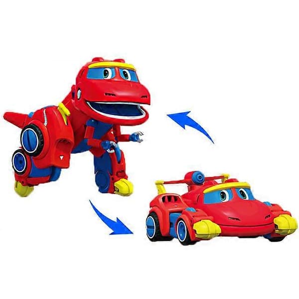 Nyeste ABS Mini Deformasjon Gogo Dino Actionfigurer - REX Transformasjonsbil, Fly, Motorbåt, Kran Dinosaurleker for Barn Ingen Eske Rex