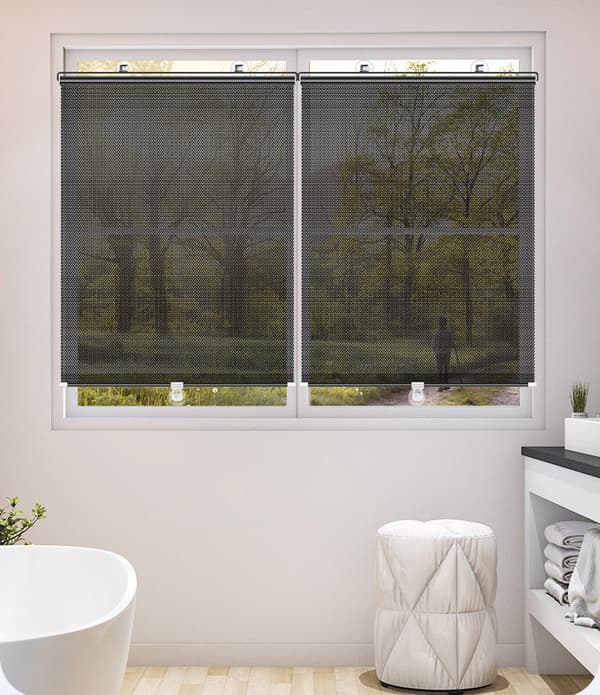 2-pack Car Sunshade, Roller Blind Blackout with Suction Cups, Retractable, Telescopic Portable Sunshade Roller Blind Silver