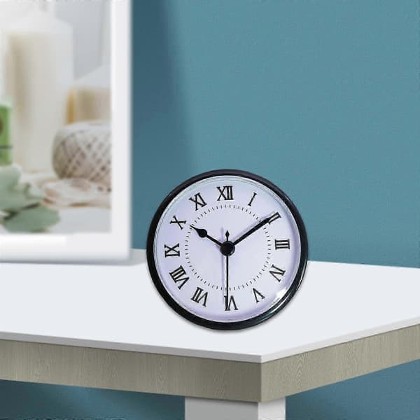 90mm Quartz Clock Insert, Round Dial with Roman or Arabic Numerals, DIY Clock Repair Replacement Part