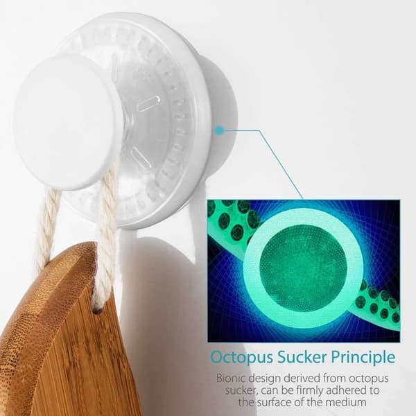 Suction Cup Wall Hook, Plastic Suction Cup Wall Hook with Powerful Force Reusable Set of 4 Crown Towel Hooks for Bathroom/Kitchen/Office, 5kg White