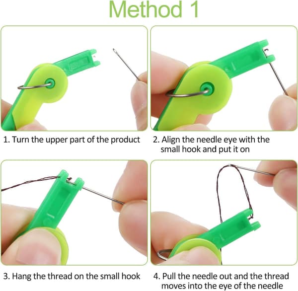 Compact Sewing Companion, Durable Automatic Plastic Needle Threader Ensures Smooth Threading, User-Friendly Design for Seamless Sewing Experience