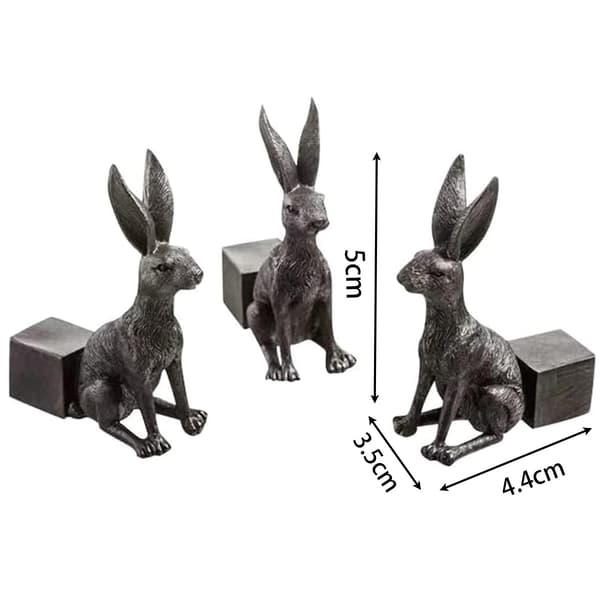 Dekorative urtepottefødder til plantestativer, dyrefigurstatue i harpiksmateriale med forbedret dræning og luftcirkulation, bronzemalet overflade