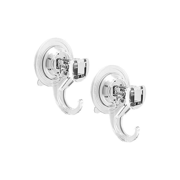 Parti med 2 krokar Murale sugpropp på 3 kg transparent, sugredskap