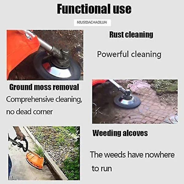 150 mm ståltrådbørste hage ugressbørste gressklipper gresstrimmer trimmer børste skjæreverktøy hage gresstrimmerhode ugressbørste 6 tommer