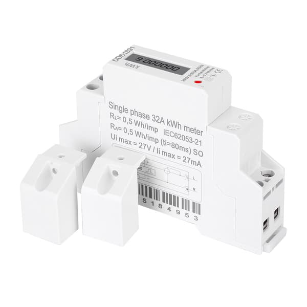 DDS1891 Single Phase Din-rail Energy Meter 230V 5 32A 50Hz LCD Display Electricity Meter
