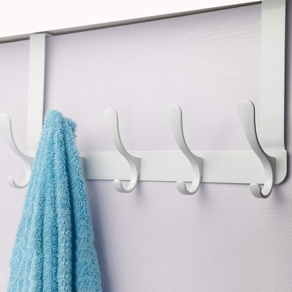 Oven oven, 5 hooks for clothes, towels, jacket (white)