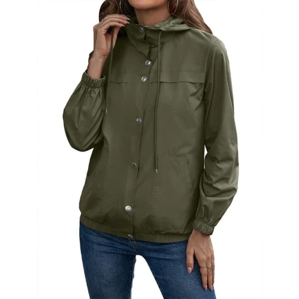Women's Rain Jacket Waterproof Breathable Thin Raincoat Lightweight Jacket XXL