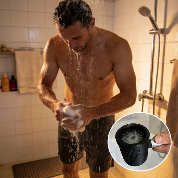 Spiral Nozzle Shower Head - for Powerful Cleaning - with Universal Thread Black Black