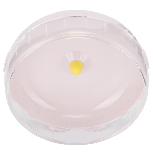 Stille 14 cm lyserødt løbehjul til små kæledyr (hamster, marsvin)