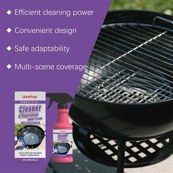 Fast-Acting, Powerful BBQ Grill Degreaser Spray — Multi-Purpose Outdoor Grill Cleaner (1 Bottle)