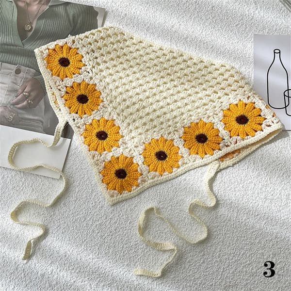 Triangle Crocheted Bandanas Hairband