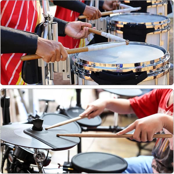 2pcs Drumstick Tape Drumstick Grip Wrap Non-slip 1\" Width 43\" for Percussion Drum Accessories White Black