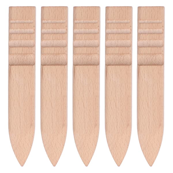 5 Pcs Leather Polishing Tool Beech Edge Polisher Slicker Hand Tool Set Kit for DIY