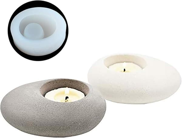 Silikoneform til håndlavede stenformede lyslygter, elegant accent til Zen-have