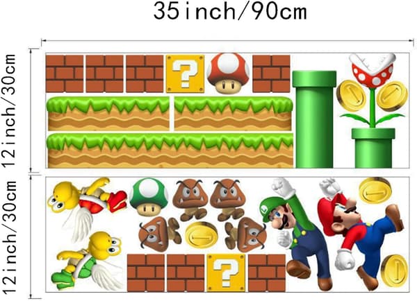Super Mario Bygg en scen Vinyl Väggdekaler – för sovrum, kontor