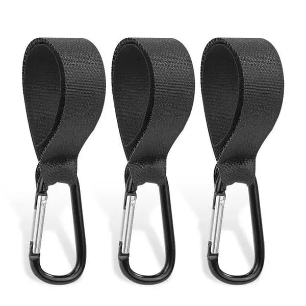 Barnevognkrok Klips i Aluminiumslegering Karabinkrok Barnevogn Organizer Bleiepose Handlekrok Barnevogn Tilbehør 3pcs