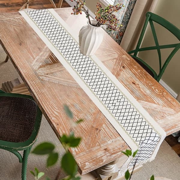 Bordduk, Beige Bohemisk Bordduk 30x180cm Med Dusk Marco