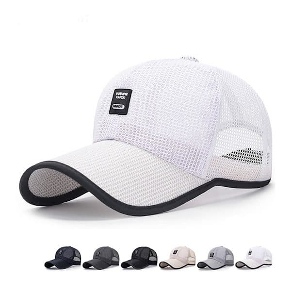 Sommer Mesh Baseballcaps for menn kvinner Trucker Cap Mesh Hatt Baseballcaps Utendørssport Løpecaps Mørkegrå Dark grey