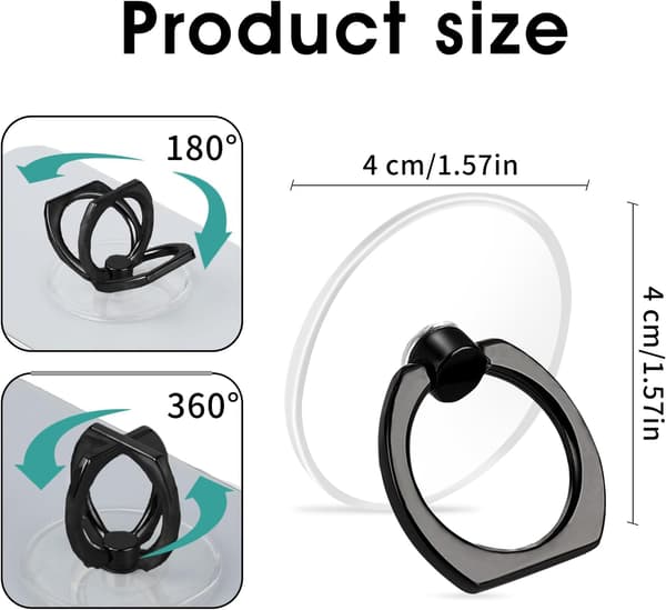 Socket Telefoncover Greb Ringe Holder 2 STK Søde Finger Kickstand Mobiltelefon Beslag Stativ Sammenklappelig Roterbar