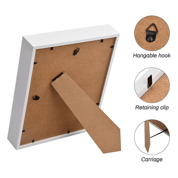 Shadow Box A4, 5 cm deep box-shaped photo frame for table and wall, 3D picture frame display box for crafts