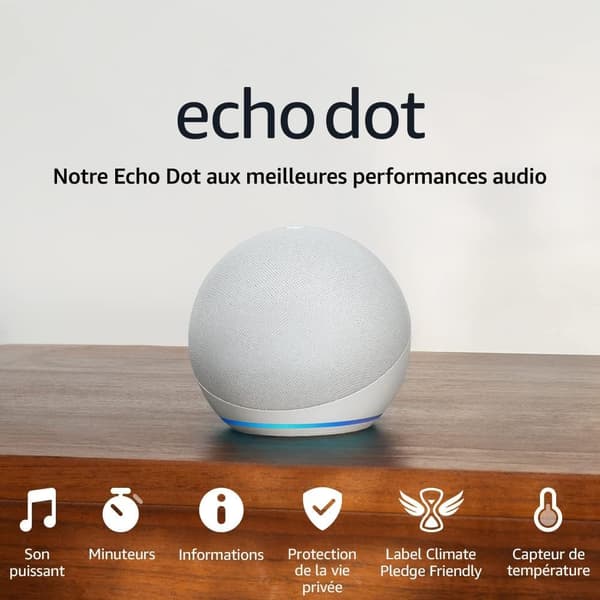 Amazon Echo Dot (4. generation) smart højttaler med større lyd og Alexa-kompatibilitet