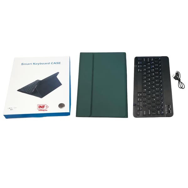 Bluetooth Keyboard Case + Keyboard Compatible with Samsung Galaxy Tab S8+/S8 Plus 12.4 inch - Dark Green