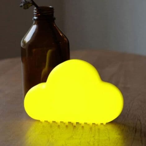 Bærbar smart LED-lampe, giver fleksibel og tilpasselig belysning, med et smart og bærbart design, ideel til hjem og kontor (gul)