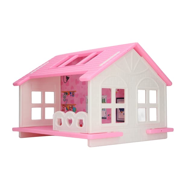 1:12 Scale Dollhouse Kit with Miniature Rooftop Terrace for Children