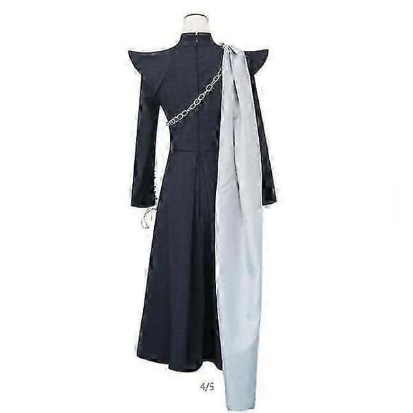 Dame Dragemoder Sort Kjole Cosplay Kostume Komplet Sæt Kostume BSSM S