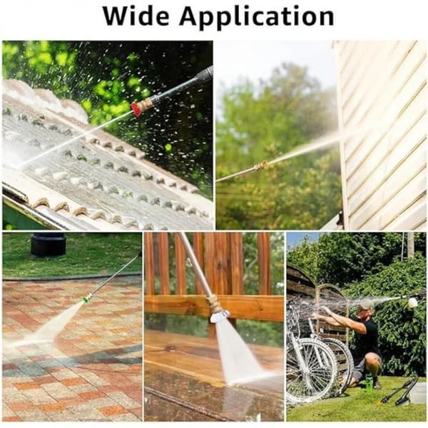 Stainless Steel Nozzle for Pressure Washer with Quick Connect System, Durable Nozzle Set 4500 PSI Pressure Washer Tip, Adjustable Spray Angle