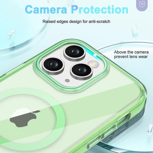 Fodral för iPhone 11 Pro Max kompatibelt med MagSafe, fullt fram-/baksidesskydd, transparent telefonfodral - G