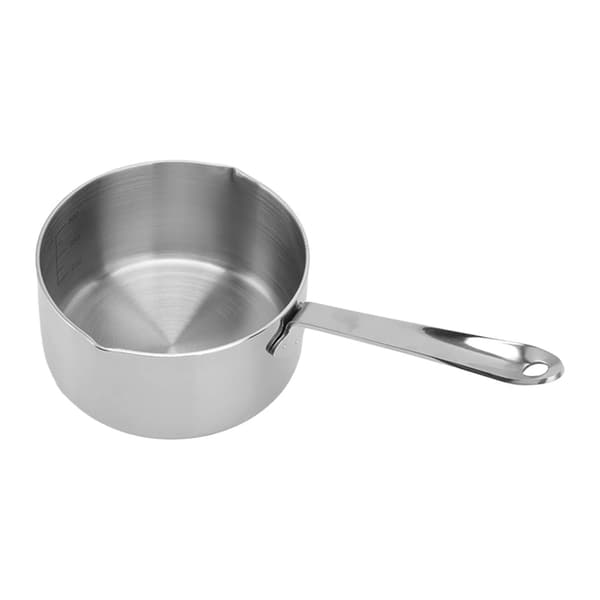 Rustfri Smørvarmer 350ML Flat Bunn Melkekjele Dobbel Tut Hengehull Sjokolade