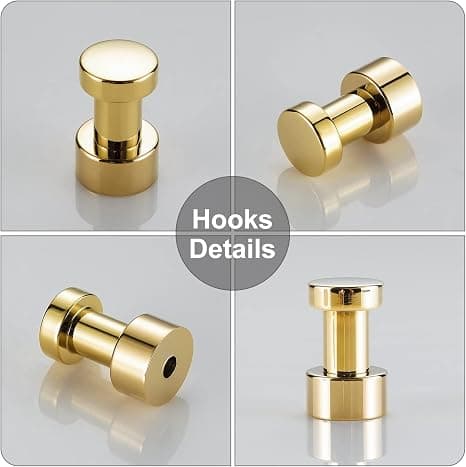 Gold Coat Hook Brass Coat Hook Self-Adhesive Bathroom Coat Hook Clothes Hanger