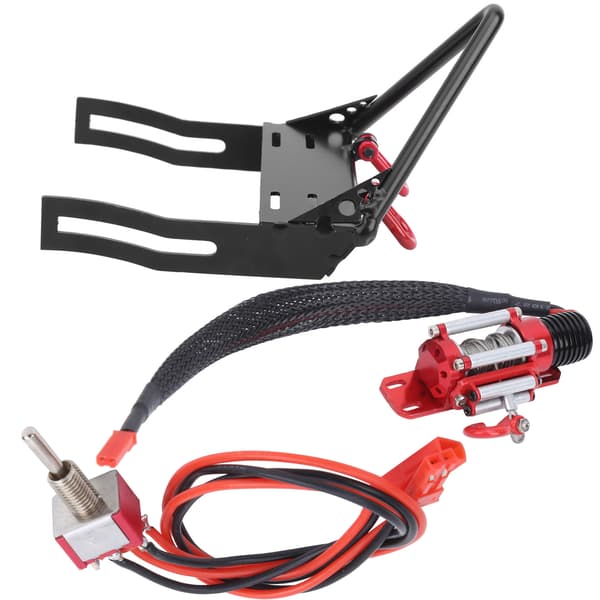 Metal Front Bumper Winch Remote Control Accessories for Axial SCX10 RC Car
