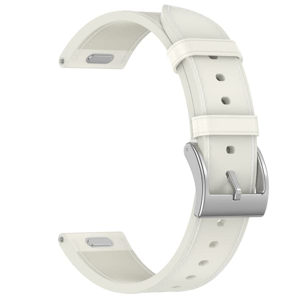 Genuine Leather Strap for Samsung Watch 4 5 6 7 White