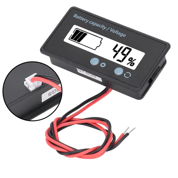 GY-6GS PCB HTN Waterproof Battery Capacity Meter Indicator LCD Display 12-84V White