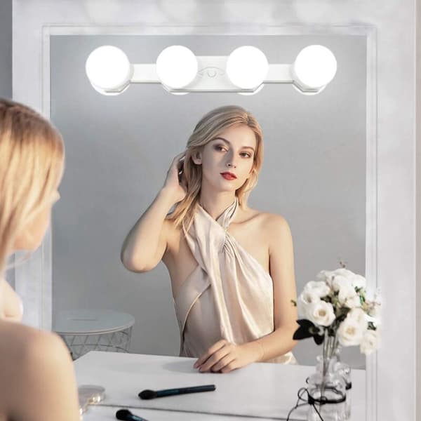 Mirror Lamp - ABS Plastic, Adjustable, Self-Adhesive - for Bathroom, Travel
