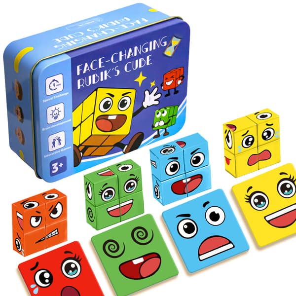 Face-Changing Cube Puzzle | Expression Matching Game | Family Brain Training Toy