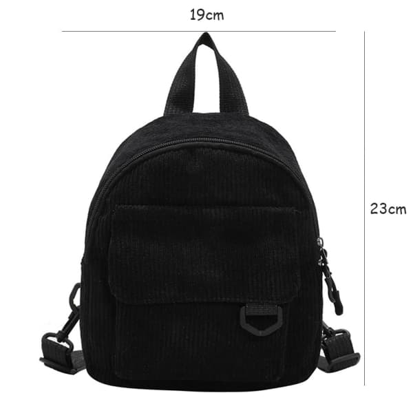 Fashion Women Mini Backpack Solid Color Brown