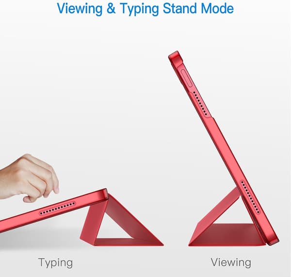 [LCS] Red Protective Stand Case for iPad 11th/10th Gen (2025/2022) Auto Wake/Sleep [JSR] Red Röd