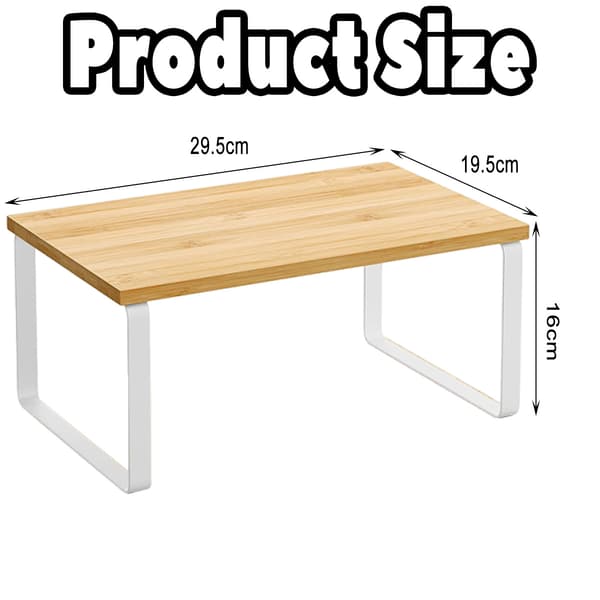 Kitchen Counter Shelf, Space-Saving Double-Layer Countertop Organizer, Stackable and Nestable Shelves for Kitchen, Office, Pantry