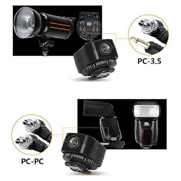 TF-334 Blitsskoadapter for å konvertere Sony Mi A7 A7S A7SII A7R A7II A9 A6300-kamera til Canon Nikon